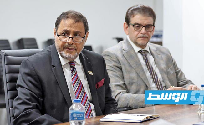 لقاء المنفي مع عدد من رؤساء الأحزاب في طرابلس، الخميس 17 نوفمبر 2022. (المجلس الرئاسي)
