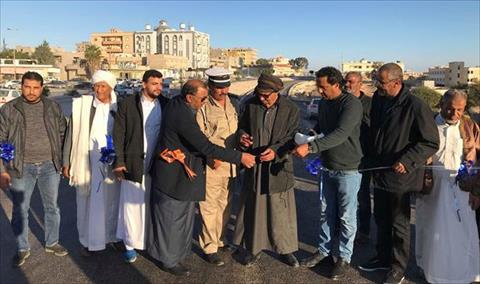 إنهاء أعمال تدشين الطريق الفرعي أمام مبنى الخطوط الليبية في طبرق