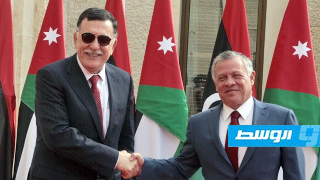 Fayez Al-Sarraj and King Abdullah of Jordan agree to activate cooperation agreements between the two countries