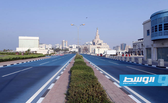 طلاء الطرقات باللون الأزرق في الدوحة لهذا السبب