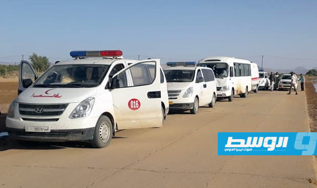 سيارات تابعة لبقلفلة الطبية بمدينة غات. (الإنترنت)