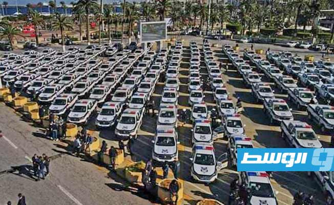 جانب من إطلاق المرحلة الأولى من تأمين العاصمة طرابلس، 9 يناير 2023 (وزارة الداخلية بحكومة الدبيبة)