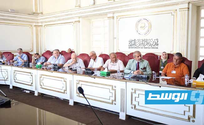 لقاء الكوني مع عميد وأعضاء المجلس البلدي طرابلس المركز وحكماء وأعيان المدينة، الإثنين 12 سبتمبر 2022. (المجلس الرئاسي)