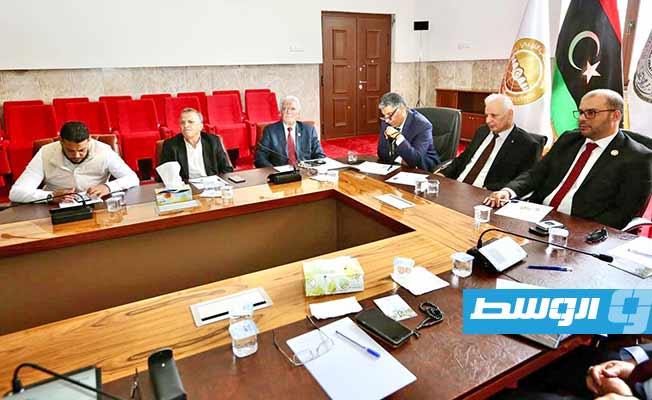 اجتماع على هامش زيارة وفد المجلس الأعلى للدولة لمدينة البيضاء، الإثنين 10 أكتوبر 2022 (المكتب الإعلامي)