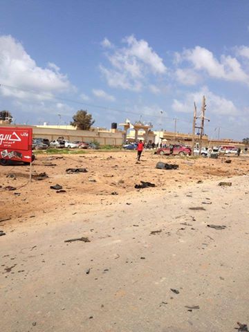 قتلى وجرحى جراء تفجير إرهابي كبير في بنغازي