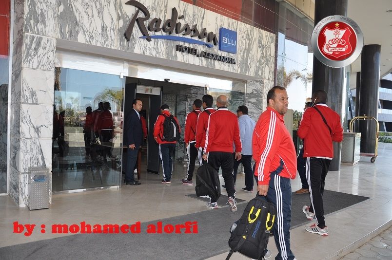 (بالصور) أهلي بنغازي يصل الإسكندرية بطائرة خاصة