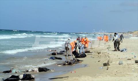 انتشال جثث 170 مهاجرًا غير شرعي شرق طرابلس