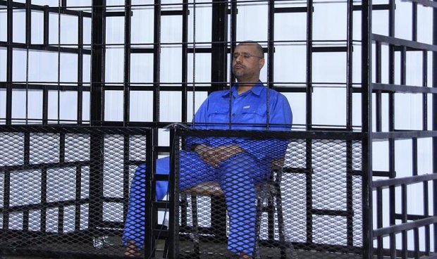 غياب سيف القذافي عن محاكمة مسؤولي النظام السابق