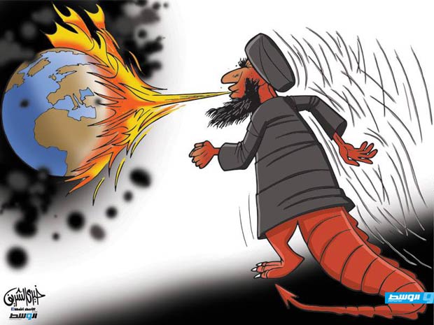 كاركاتير خيري - حريق داعش!