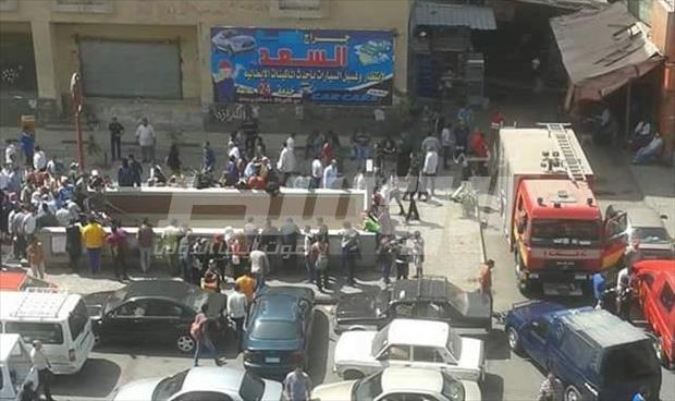 بالصور: اصطدام قطار بالرصيف في خط المترو الثالث بالقاهرة