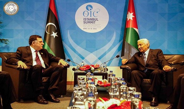 السراج يلتقي رئيس الوزراء الأردني ووزير خارجيته في اسطنبول