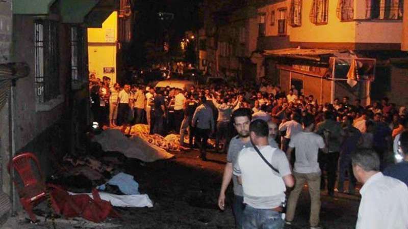مقتل وإصابة 130 شخصًا في تفجير بحفل زفاف جنوب تركيا