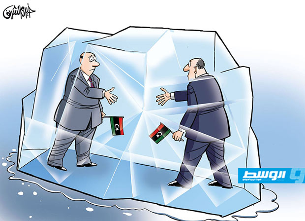 كاركاتير خيري - الحوار السياسي الليبي