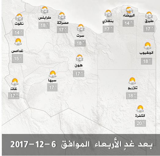 طقس بارد على الشمال الليبي يصل إلى 5 درجات في المرتفعات الجبلية