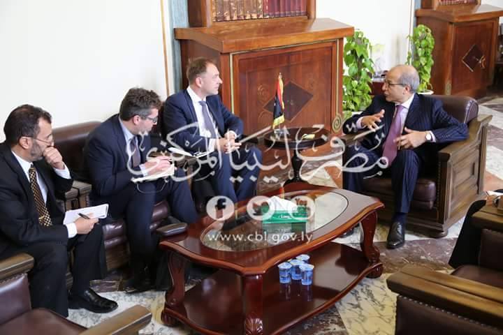 محافظ «المركزي الليبي» يبحث مع السفير الألماني برنامج الإصلاح الاقتصادي