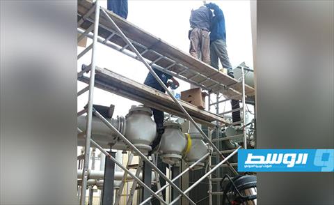 انتهاء أعمال صيانة محول بمحطة كهرباء وسط مصراتة متعطل منذ 8 سنوات
