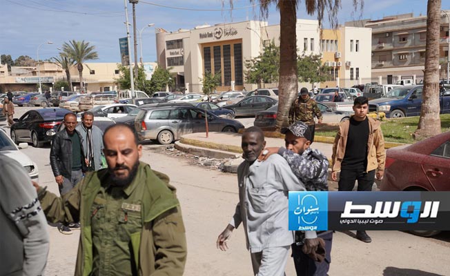 من عملية ضبط مهاجرين غير نظاميين في بنغازي، 6 مارس 2024. (جهاز مكافحة الهجرة غير الشرعية)