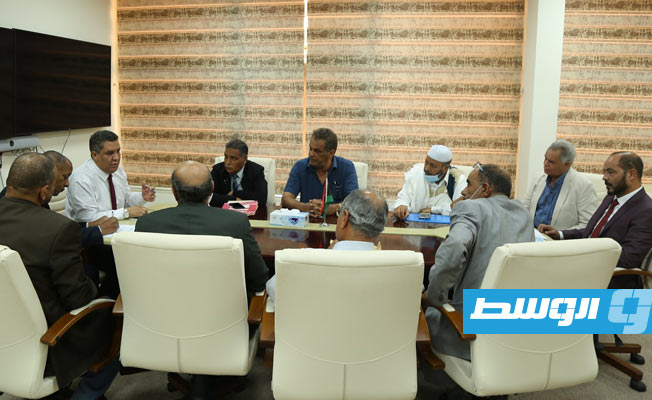 المقريف خلال لقاء مع راقبي التعليم في 6 بلديات، وذلك بالعاصمة طرابلس، 13 سبتمبر 2021. (وزارة التربية والتعليم)