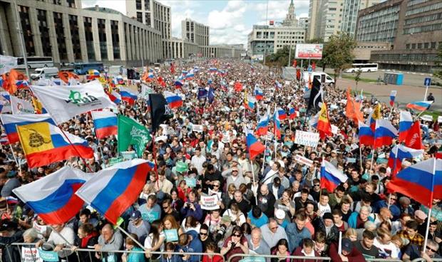 20 ألف متظاهر في موسكو للمطالبة بانتخابات محلية حرة وعادلة