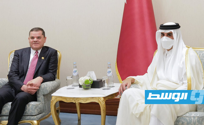أمير قطر يستقبل الدبيبة على هامش منتدى الدول المصدرة للغاز