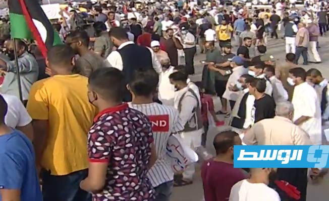 هرون بميدان الشهداء في طرابلس, 24 سبتمبر 2021. (صورة مثبتة من بث مباشر)
