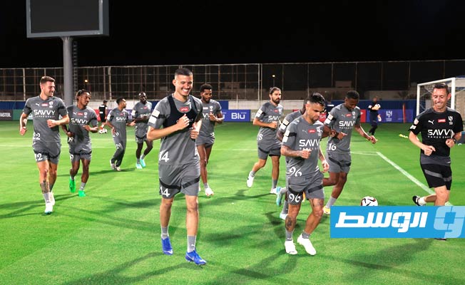 تدريب الهلال السعودي قبل البطولة العربية (حساب نادي الهلال على فيسبوك)
