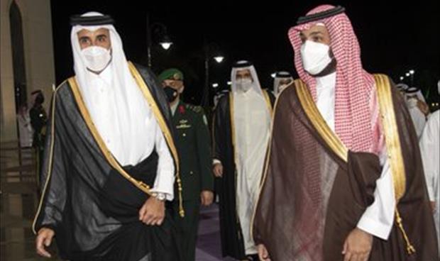 ولي العهد السعودي يستقبل أمير قطر في جدة