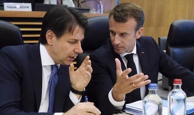 جوزيبي كونتي: انسجام المواقف مع فرنسا بشأن ليبيا