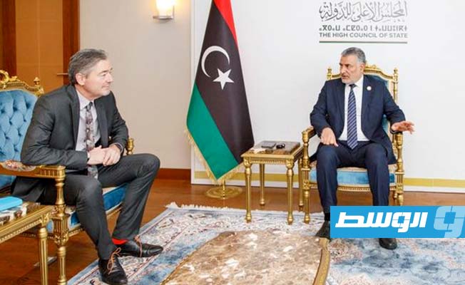 تكالة يناقش مع السفير الألماني «خطة باتيلي» لحل الأزمة الليبية
