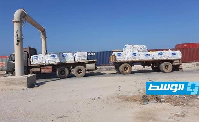 حركة النقل في ميناء بنغازي البحري، 14 فبراير 2021. (الميناء)