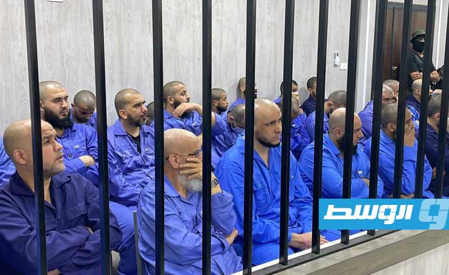 الإعدام والمؤبد لـ37 متهما في محاكمة الدواعش بمصراتة (صور)