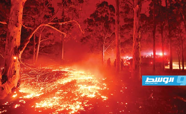 الحرائق تحاصر آلاف الأشخاص في شواطئ أستراليا