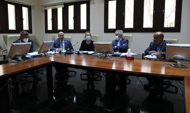اجتماع اللجنة الاستشارية العلمية لمكافحة فيروس «كورونا» التابعة لحكومة الوفاق، 9 أبريل 2020. (صحة الوفاق)
