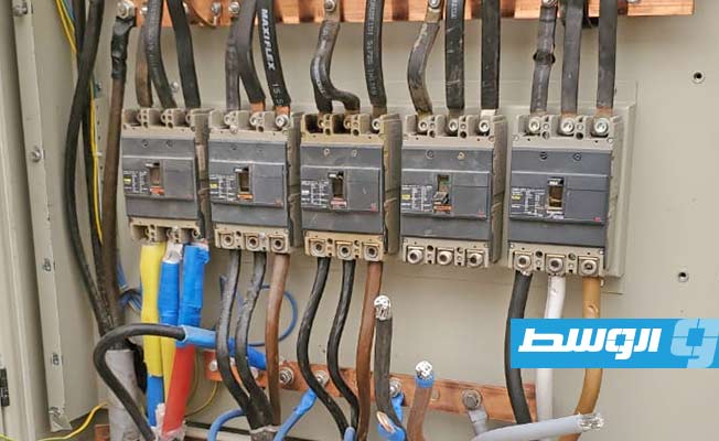 صيانة أسلاك كهرباء معطوبة في بنغازي، 12 ديسمبر 2023. (شركة الكهرباء)