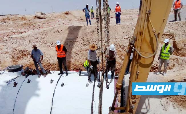 انتهاء أعمال صيانة محطة على خط مياه ترهونة - أبوزيان