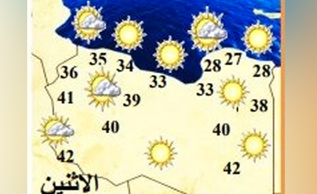 الطقس: أجواء معتدلة على شمال ليبيا
