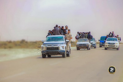 مهاجرون غير شرعيين جرى ضبطهم في طبرق، الخميس 1 يونيو 2023 (شعبة الإعلام الحربي التابعة لقوات القيادة العامة)
