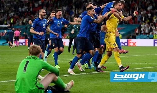 فرحة نجوم المنتخب الإيطالي. (إنترنت)