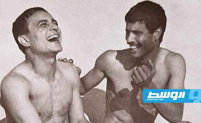 الفاخري ومحمد كانون سنة 1963 في جليانه