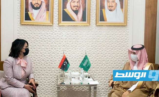 وزير الخارجية السعودي للمنقوش: ليبيا لديها إمكانيات لتجاوز الأزمة الراهنة