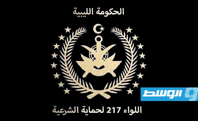 شعار «اللواء 217»، الداعم لرئيس الحكومة المكلفة من مجلس النواب فتحي باشاغا. (صفحة الحكومة على فيسبوك)