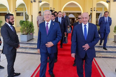 وفد مجلس النواب المصري يغادر بنغازي بعد زيارة لمقر مجلس النواب الليبي (المكتب الإعلامي لمجلس النواب)