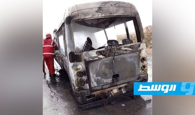 «داخلية الوفاق»: وفاة 13 شخصا جراء اصطدام حافلة وشاحنة جنوب غريان