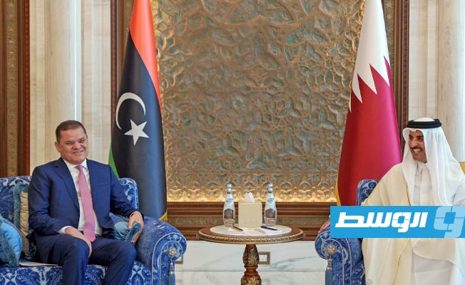 أمير قطر يؤكد للدبيبة دعم الدوحة الكامل للمسار السياسي والحلول السلمية في ليبيا
