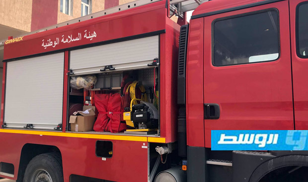 الهيئة العامة للسلامة الوطنية تزود مطار طبرق بسيارة إطفاء مجهزة