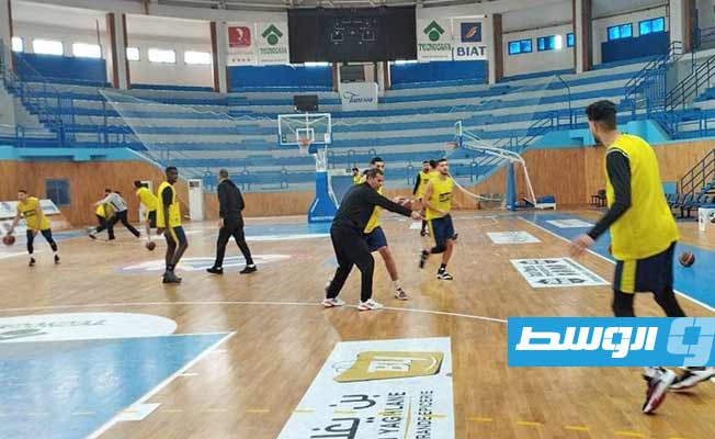 بالصور.. المنتخب الليبي لكرة السلة يجري أول تدريباته في تونس