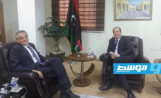 سفير إيطاليا في ليبيا يناقش «مبادرة السراج» مع أحمد معيتيق