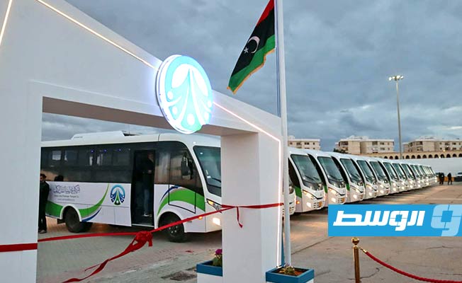 افتتاح شركة إعمار ليبيا لنقل الركاب، الخميس 1 فبراير 2024. (بلدية بنغازي)