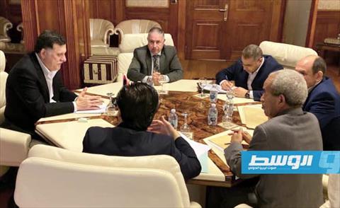 لقاء السراج مع عميدي بلديتي مصراتة وتاورغاء, 21 أكتوبر 2019 (المجلس الرئاسي لحكومة الوفاق)