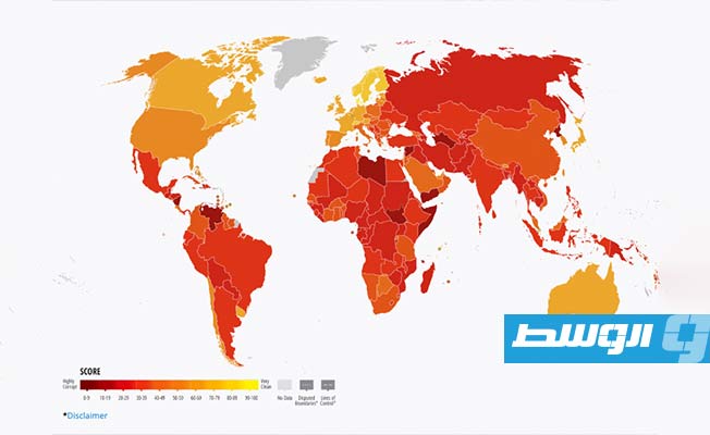 بعد السودان وتشاد .. ليبيا في المرتبة الـ170 على مؤشر الفساد للعام 2023